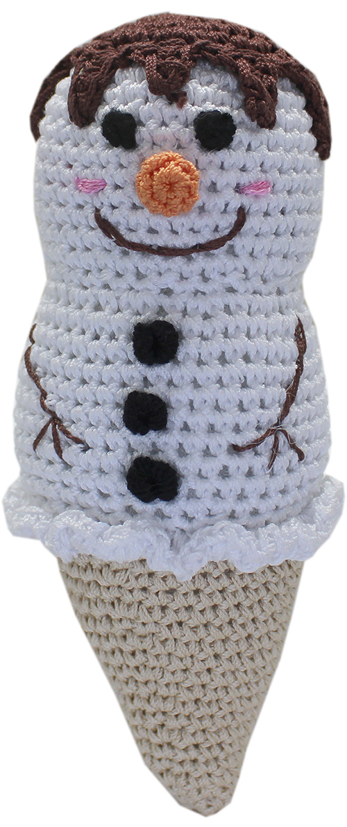 Knit Knacks Flake the Snowcone Organic Cotton Small Dog Toy
